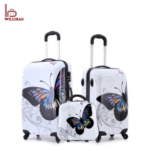 Вагонетки ПК ABS чемодан комплект путешествий багаж сумки комплект